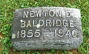 Tombstone of James T. McClanahan (1814-1892) and Sophia M. Baldridge (1815-1900)