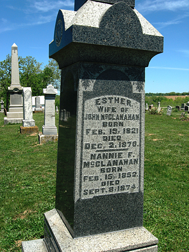 Esther Bess McClanahan Headstone