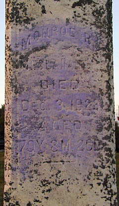 Tombstone of Monroe Robentile  McClanahan (1843-1923)