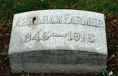Abraham Farmer Headstone (1845-1916)