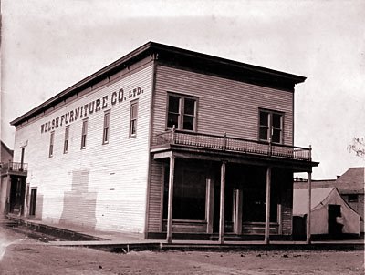 Welsh Furniture Store, Welsh, Louisiana, build ca. 1900 by Andrew Rohrer Miller