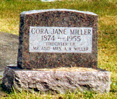 Cora Jane Miller (1874-1955) Gravestone