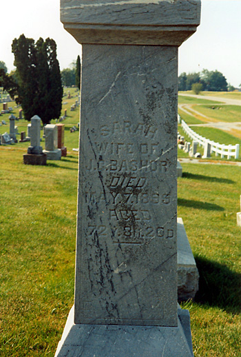 F5 Sarah (Miller) Bashore Headstone