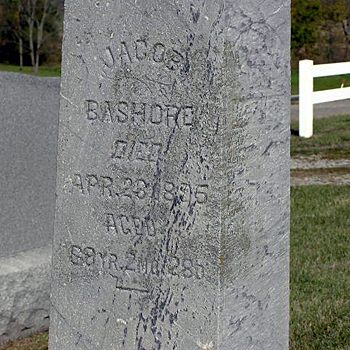 Jacob G. Bashore Headstone