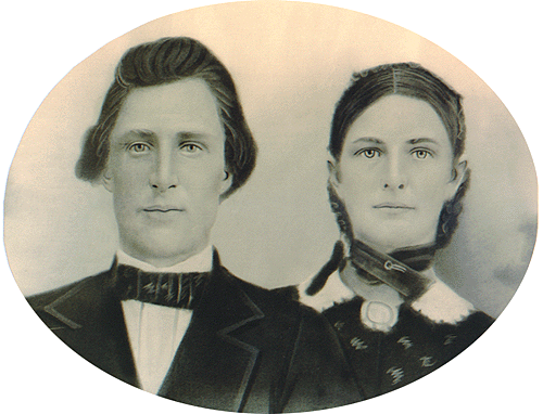 Mary Jane Miller and Christopher Wagaman on their Wedding Day, October 29, 1863