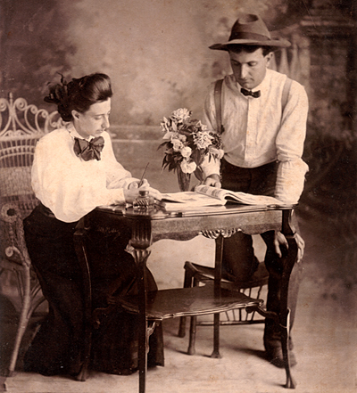 Roger Andrew Miller (1885-1907) and his sister Pearl Pacific Miller (1880-1945)