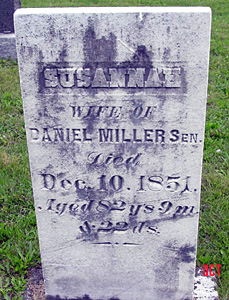 Susannah Miller Tombstone