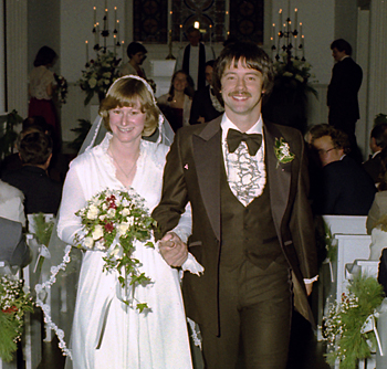 Elizabeth Lee Fisher and Eric Timothy Davis on their Wedding Day December 13, 1980