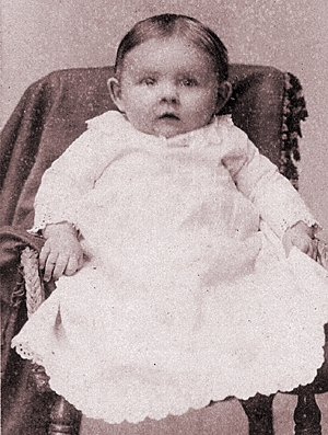 Baby Portrait of Alva Baxter Horine, ca. 1891