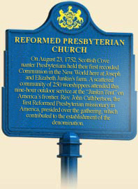 Reformed Presbyterian Church - Pennsylvania Historical and Museum Commission Historic Marker